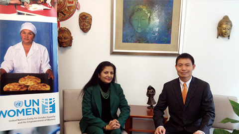 南非首位女性副总统 联合国会见PG国际CEO